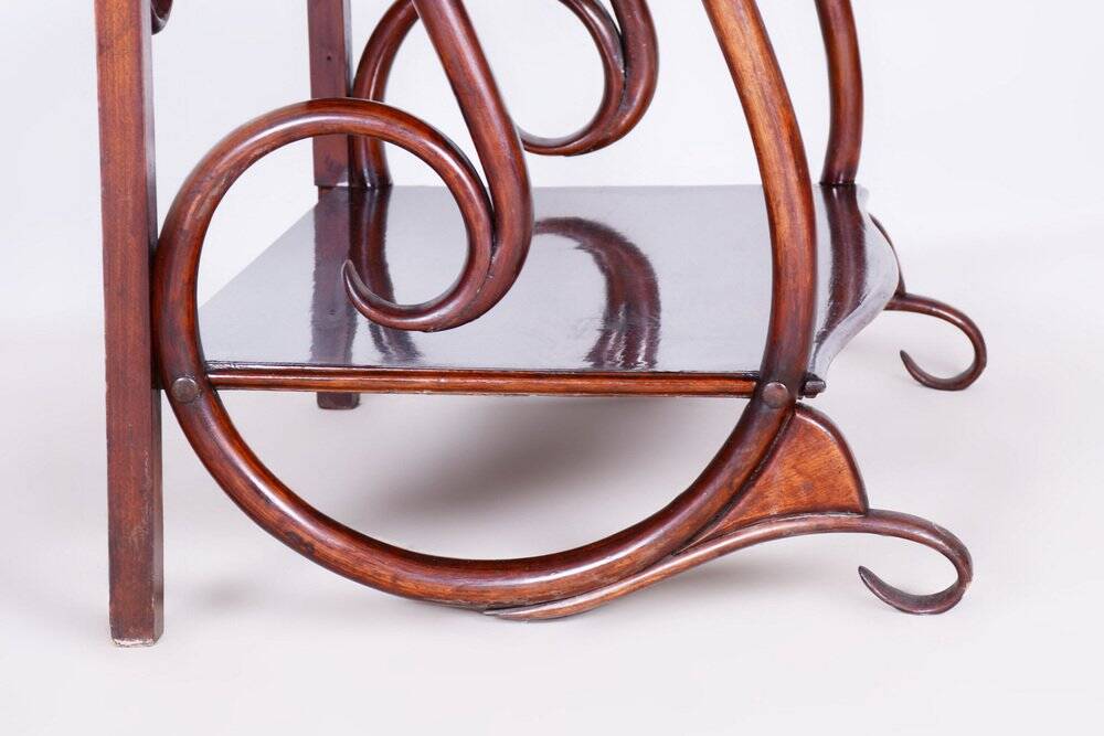 Biedermeier Shelf in Beech & Walnut attributed to Thonet, Austria, Vienna, 1910s