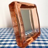 Miroir en verre rose d’Italie