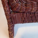 Rattan tilting mirror