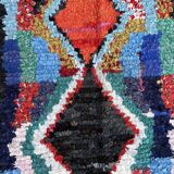 Tapis Marocain Boucherouite coloré - 138 x 256 cm