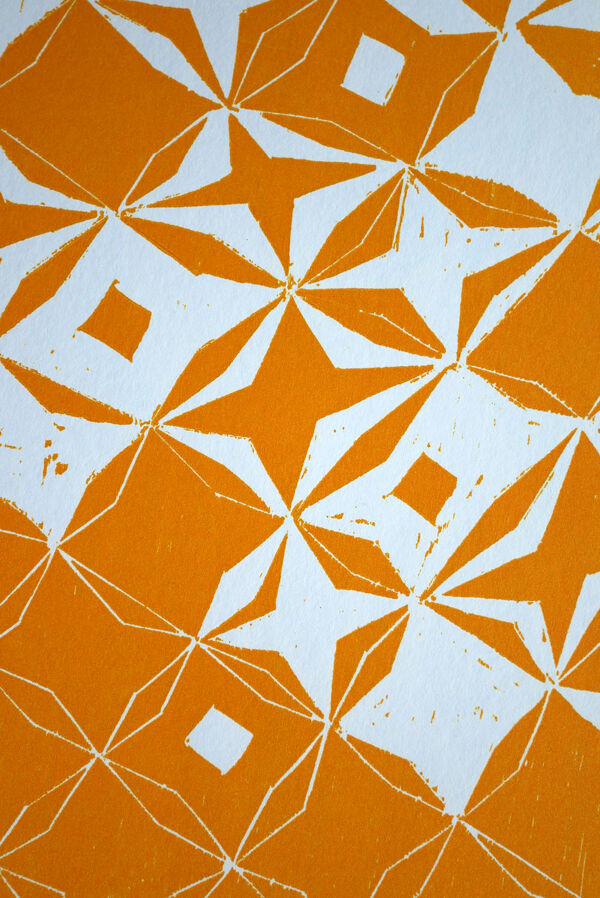 Motif losange orangé