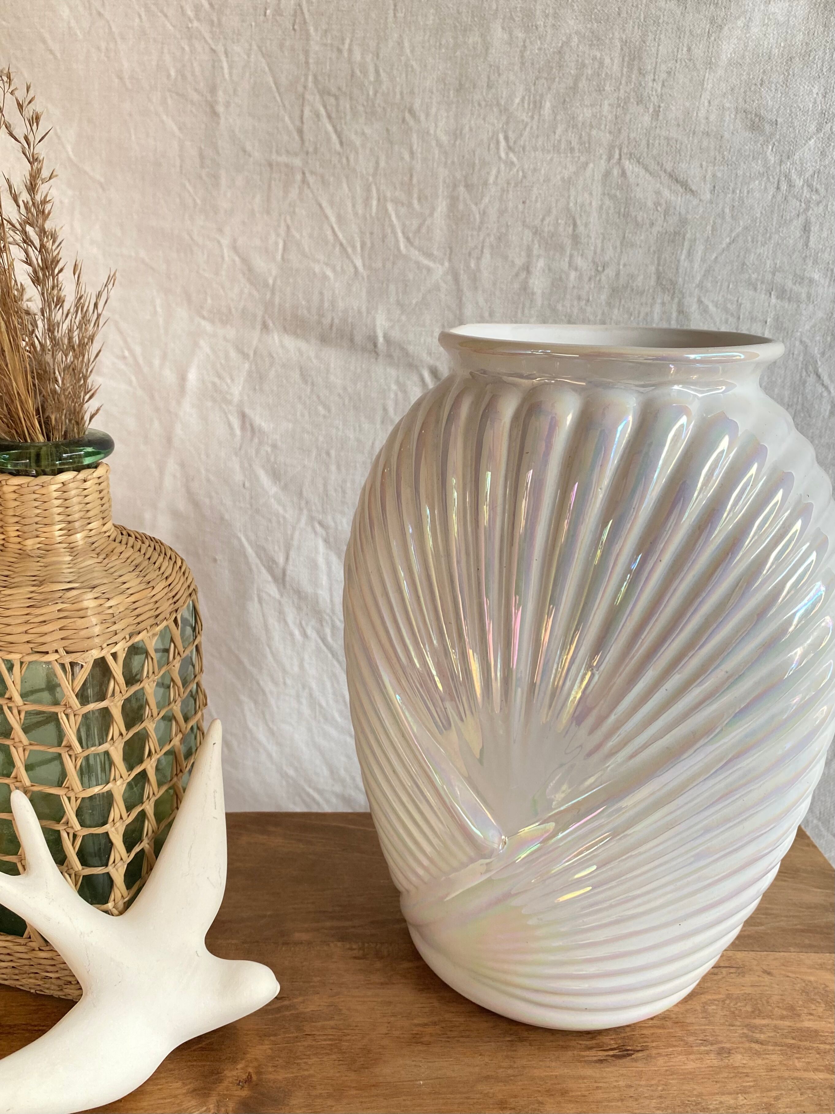 Vintage iridescent vase