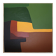 Soothing abstract canvas "Green Palette" 80x80cm