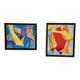 Pair of oils on canvas by lucille terouanne