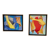 Pair of oils on canvas by lucille terouanne