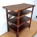 Rattan side table from the 70s/80s