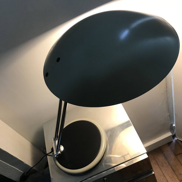 Lampe de Bureau Vintage • Soucoupe • Aluminor • Space Age • 1960