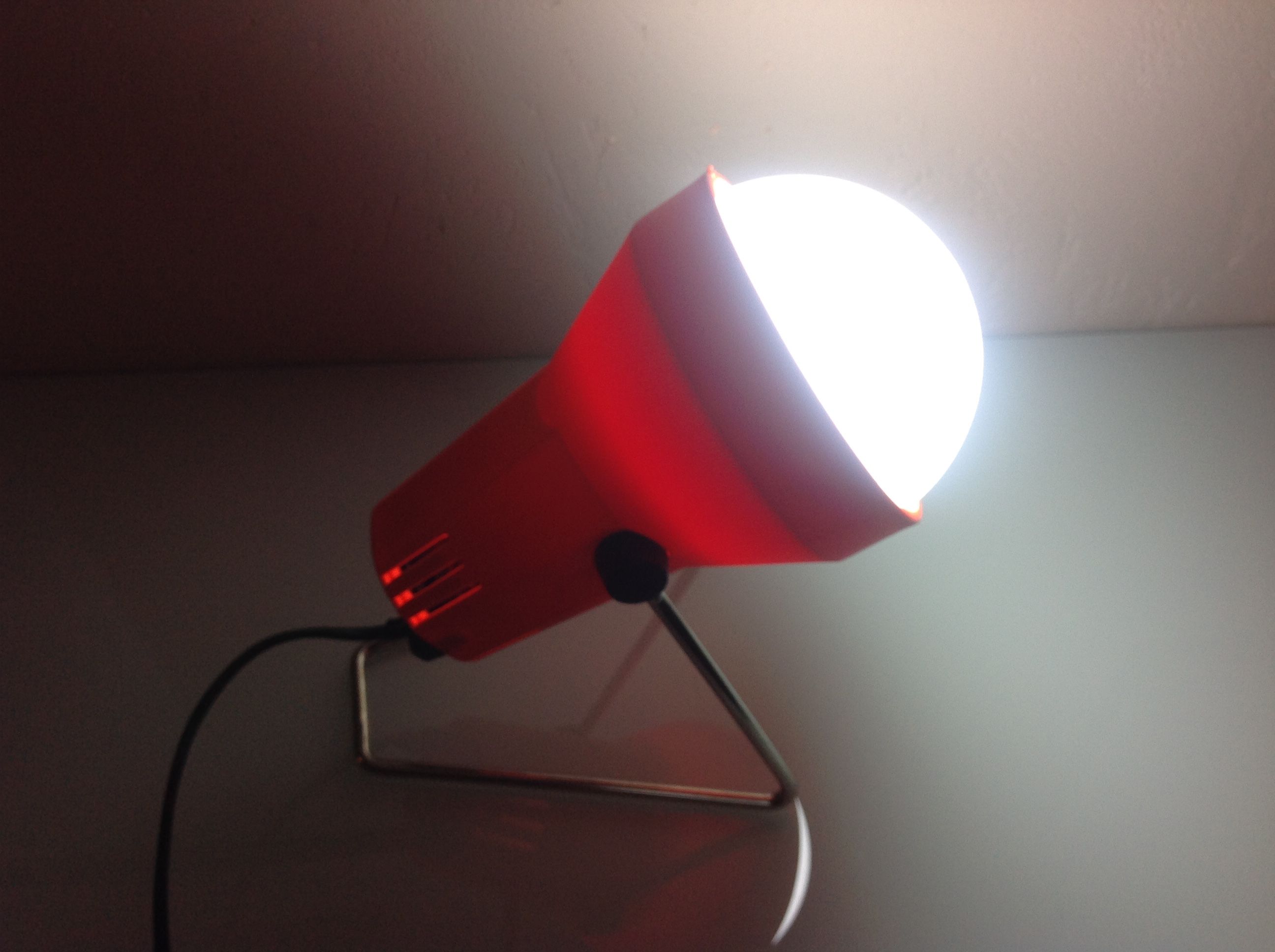Orange infrared lamp by Condel / vintage 70s