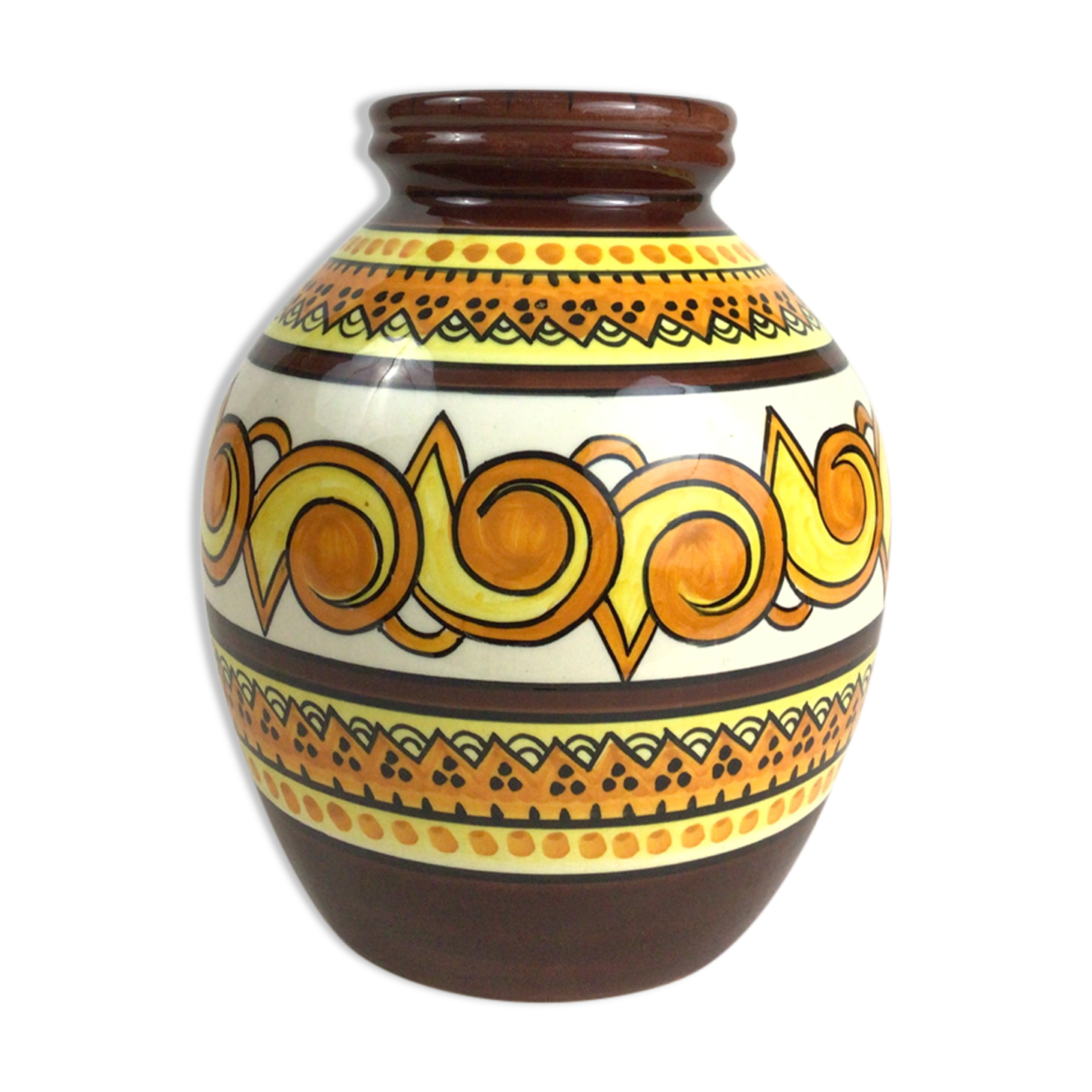 Ceramic vase from Quimper Henriot