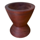 Authentique grand mortier et pilon en bois