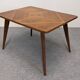Modernist coffee or side table in oak marquetry, France 1960.