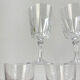 8 Crystal D'Arques red wine glasses model "VERSAILLES"