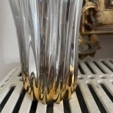 Vase ancien en cristal et doré à l'or fin