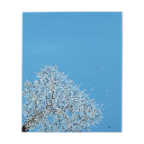Painting on canvas - cherry tree