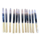 Set of 12 vintage table knives – Marbled Bakelite handles – 1930s