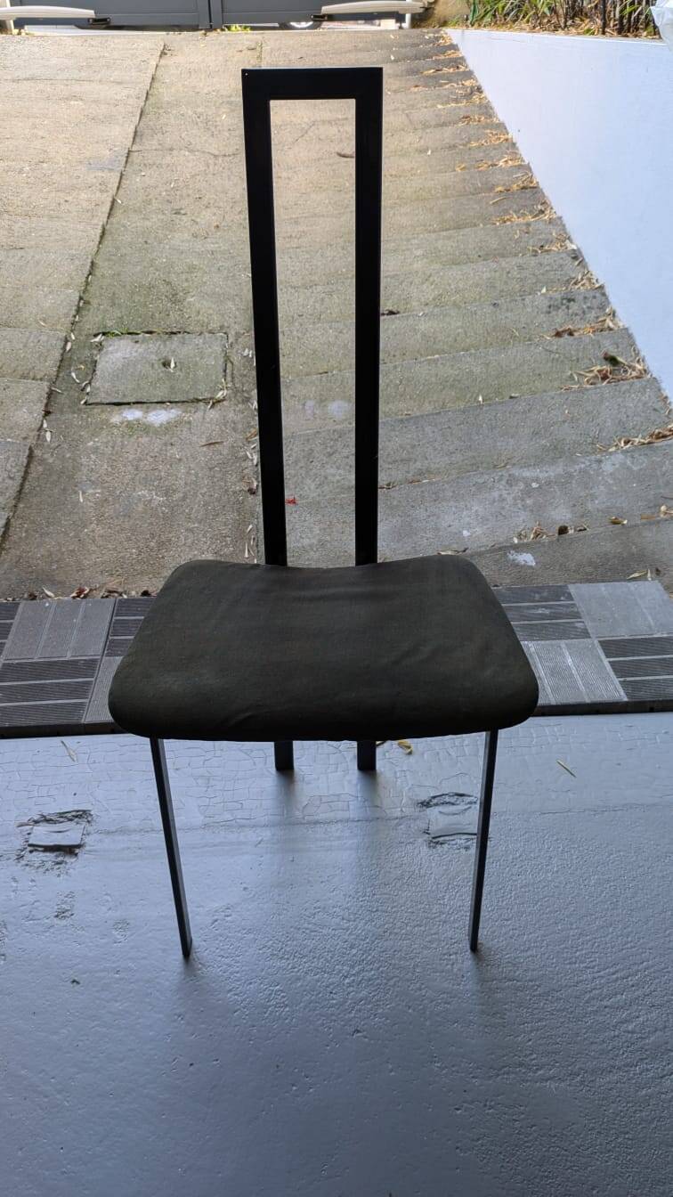 Set of 4 original Cattelan Italia 80's design dining room chairs