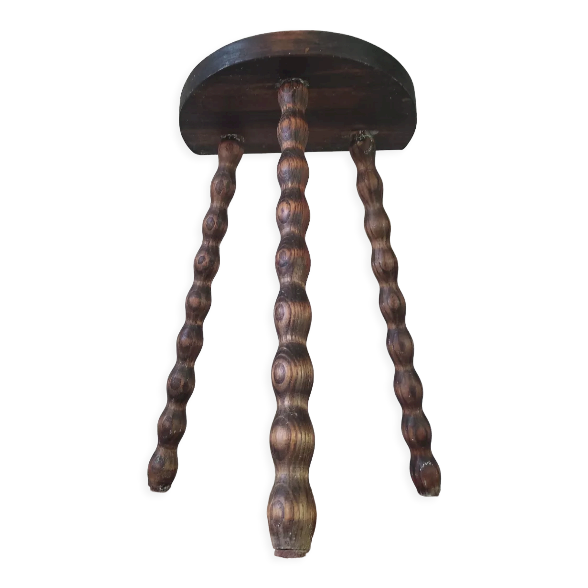 Stool, plant holder with beaded feet