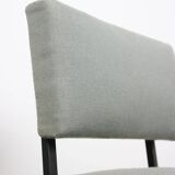 Mid-century Bauhaus Style Easy Chairs in Grey Fabric