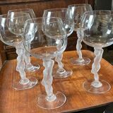 Crystal stemmed glasses