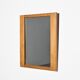 Mirror in elm by Maison Regain, France, circa 1970.