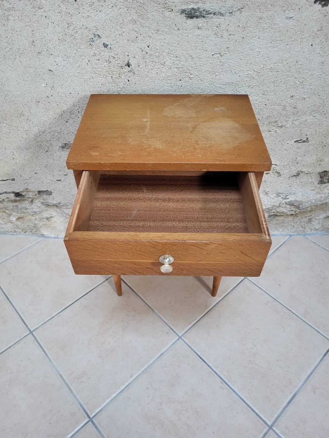 Scandinavian bedside table.