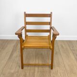Fauteuil pliable en bois pour enfant années 60