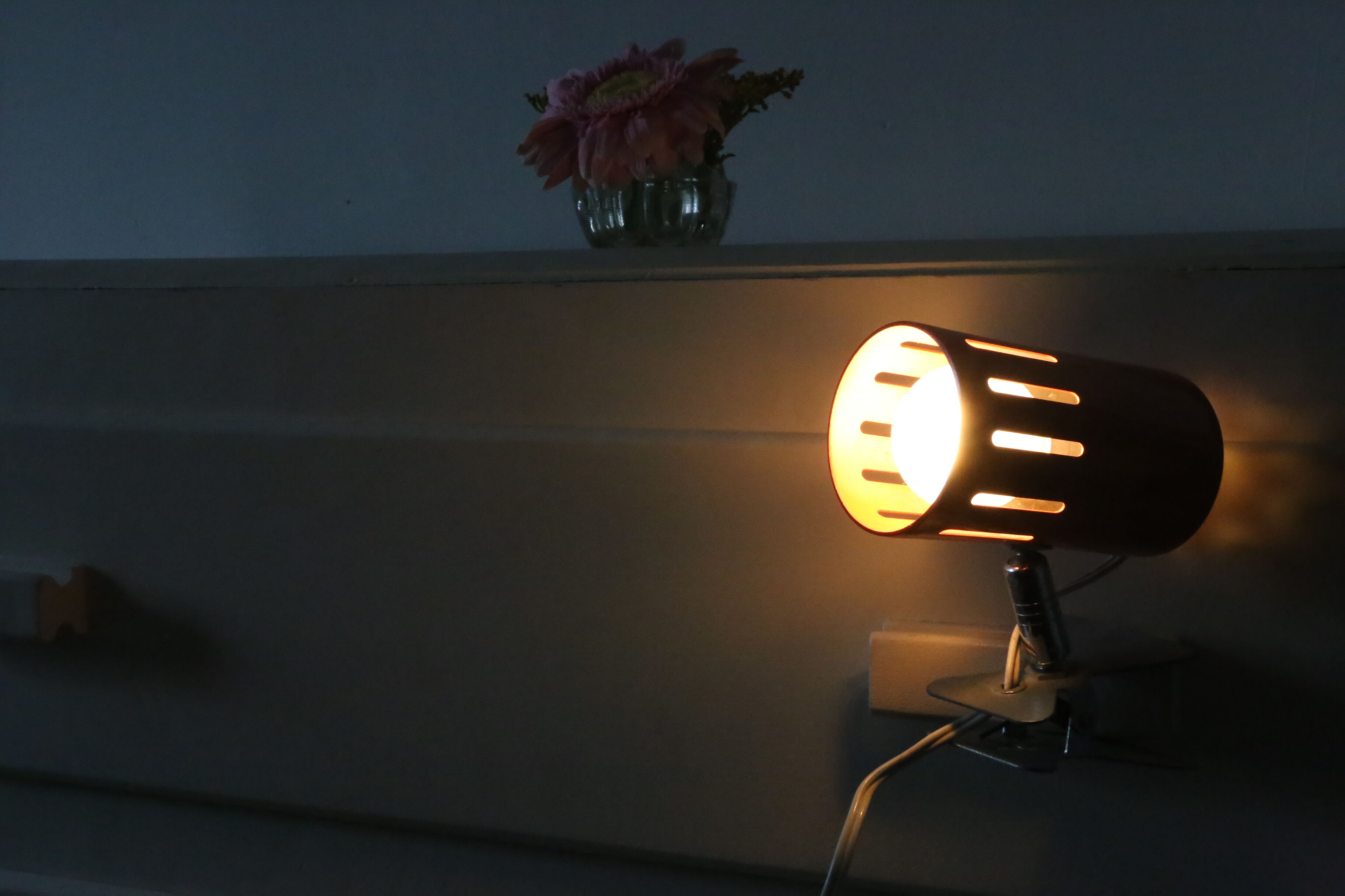 Pincer lamp, clipping, vintage, 60