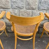 Set of 4 caned chairs