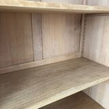 Renovated Parisian art deco solid wood display case