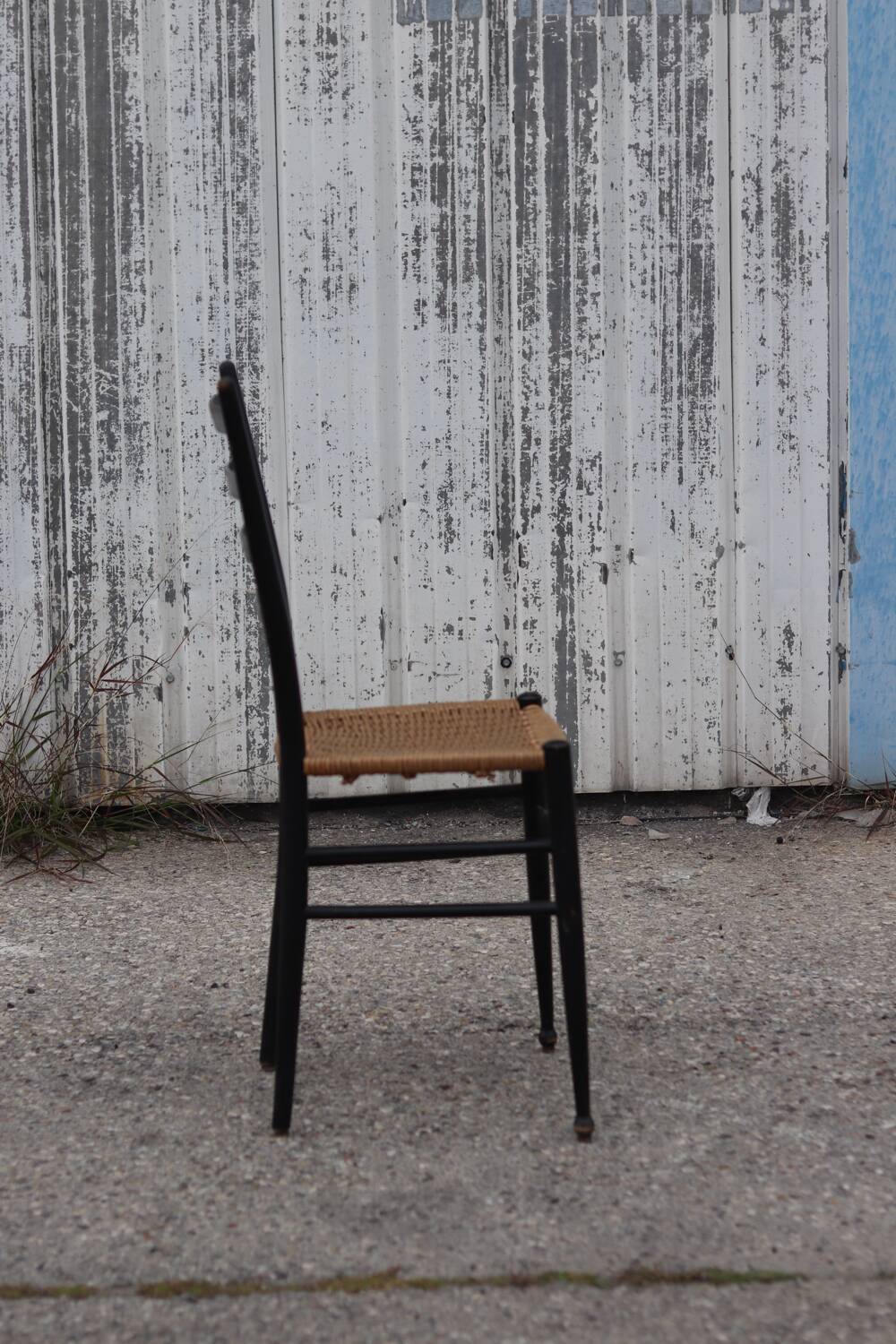 Italian black wooden chair