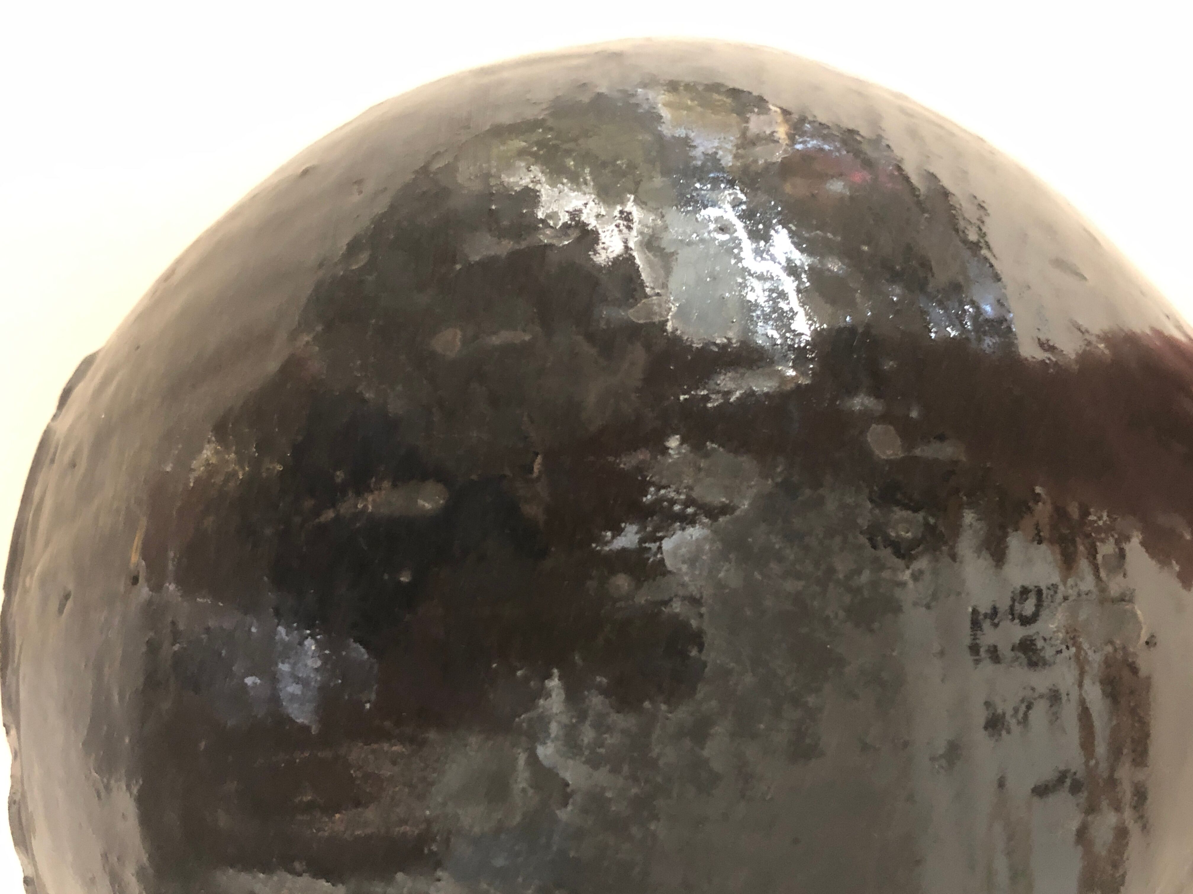 Lamp in glazed stoneware