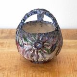 Théière en céramique, majolique Leray Rochefort, France années 1950