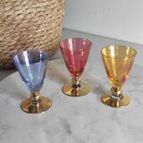 Harlequin blown crystal glasses