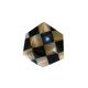 Cendrier, vide-poche hexagonal vintage en onyx et marbre
