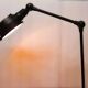 Old black Jieldé workshop lamp with clamp, 2 arms (35 and 50cm) - E27 150W.