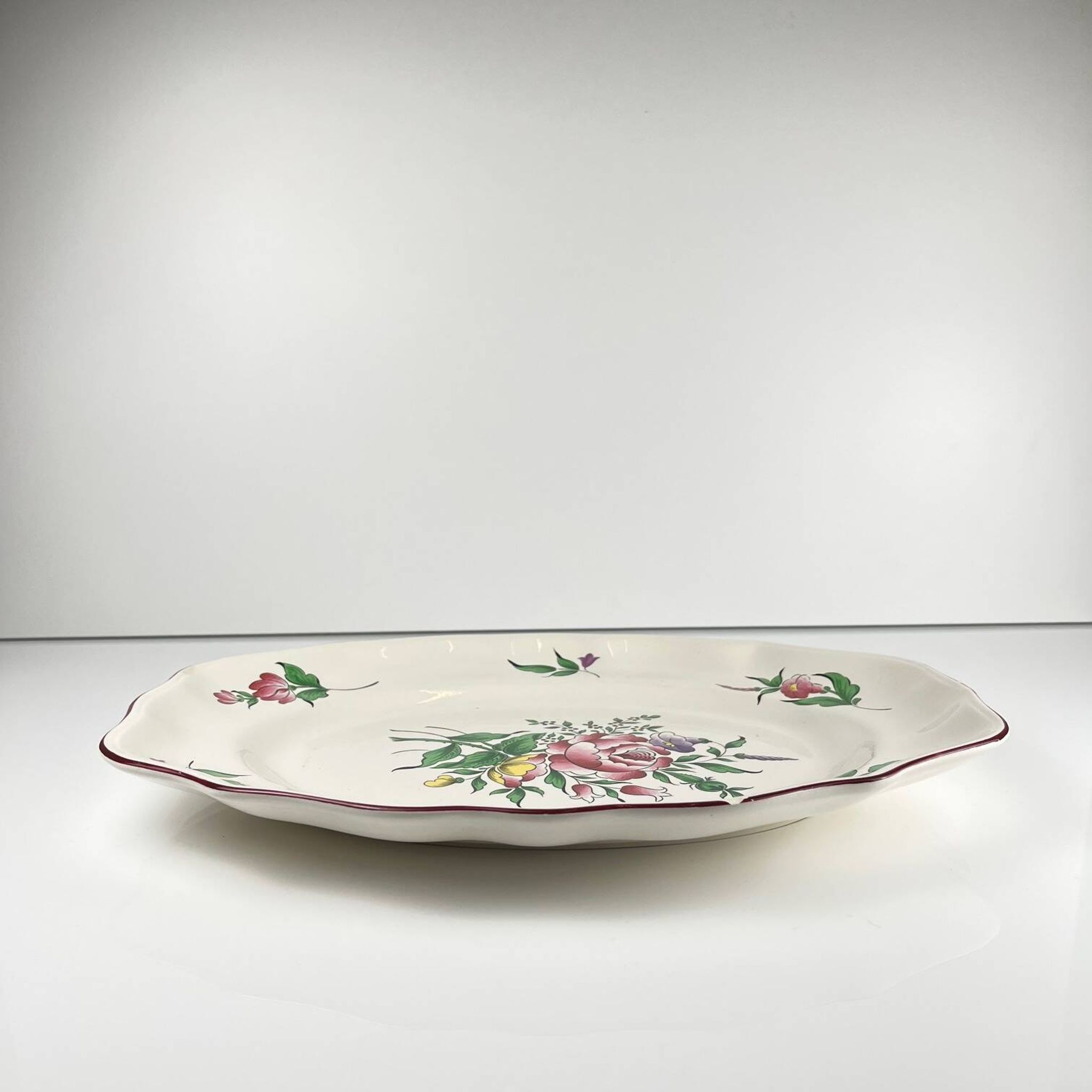 Grand plat ovale  KG Luneville – modèle Réverbère