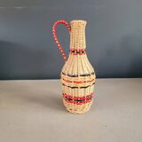Vintage wicker carafe bottle