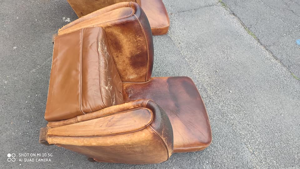 Pair of leather club shoes circa 1930/40