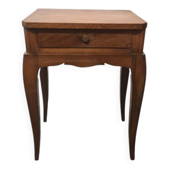 Table de chevet classique française en acajou, années 1950