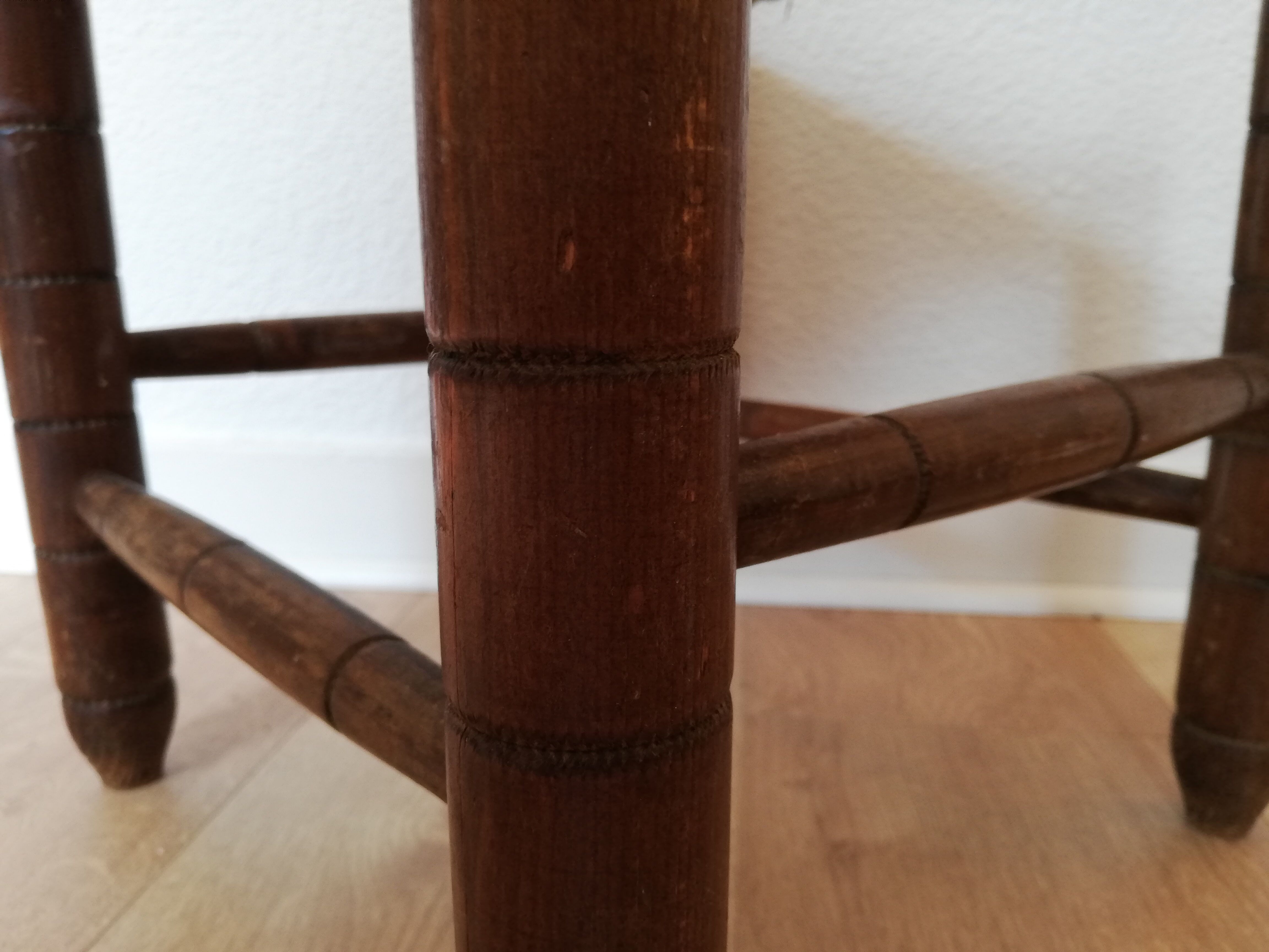 Wooden stool and rope 1950