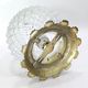 Ceiling lamp in brass and glass antique style