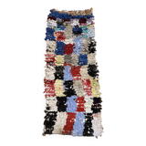 Tapis Boucherouite Berbère - 83 x 212