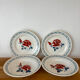Set of two flat plates and two deep plates Digoin Janine.