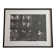 Framed black and white photograph of an urban scene by Rosine Nucimovici, 52x42 cm.