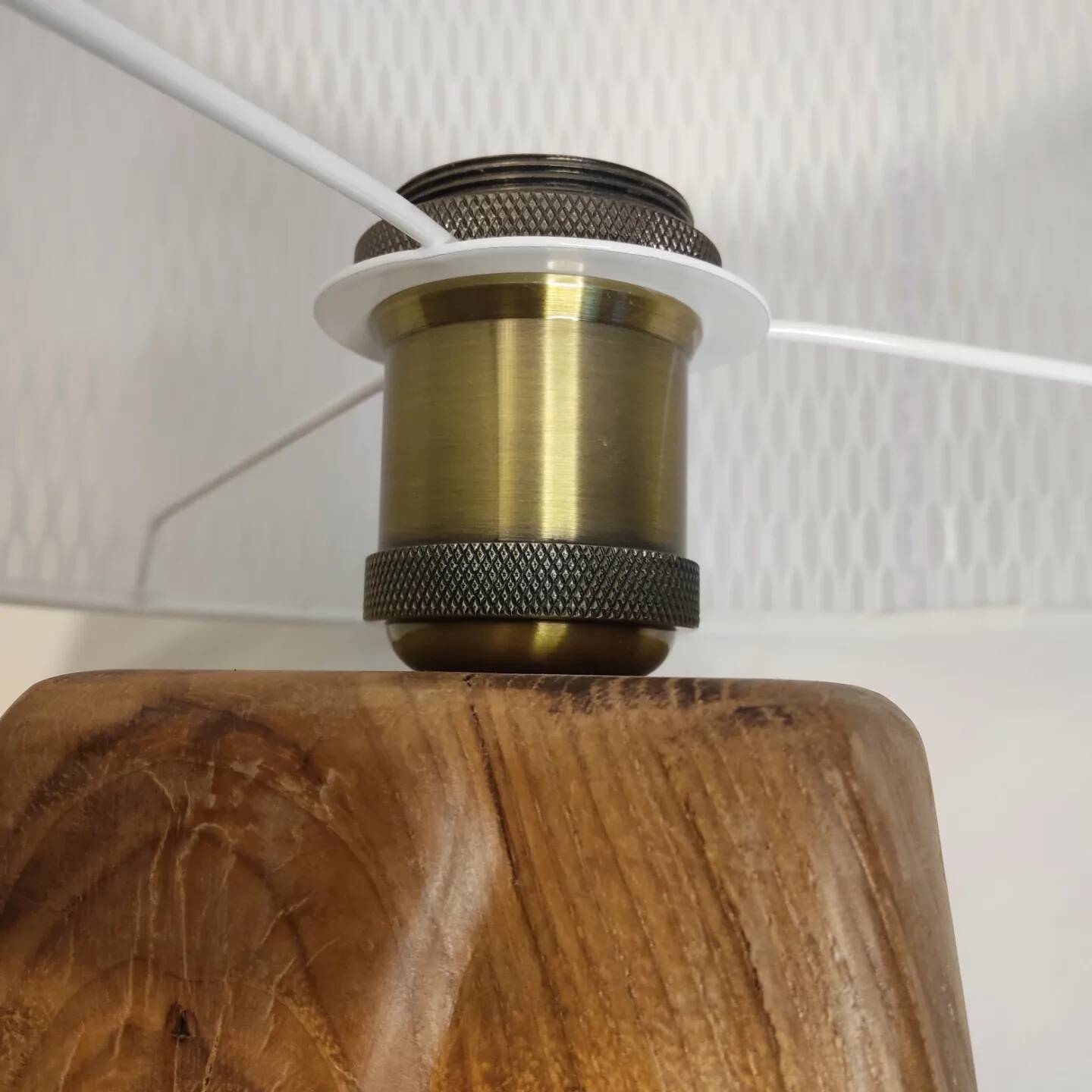 High lamp in solid oak