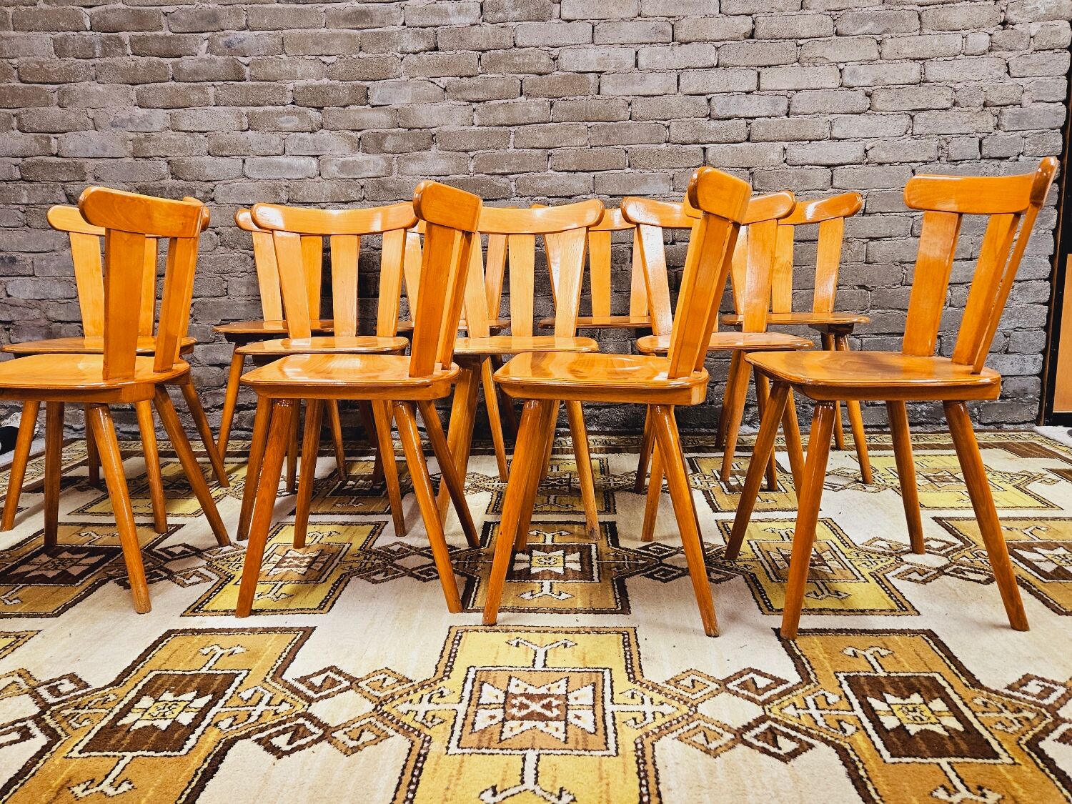 Set of 12 vintage bistro chairs