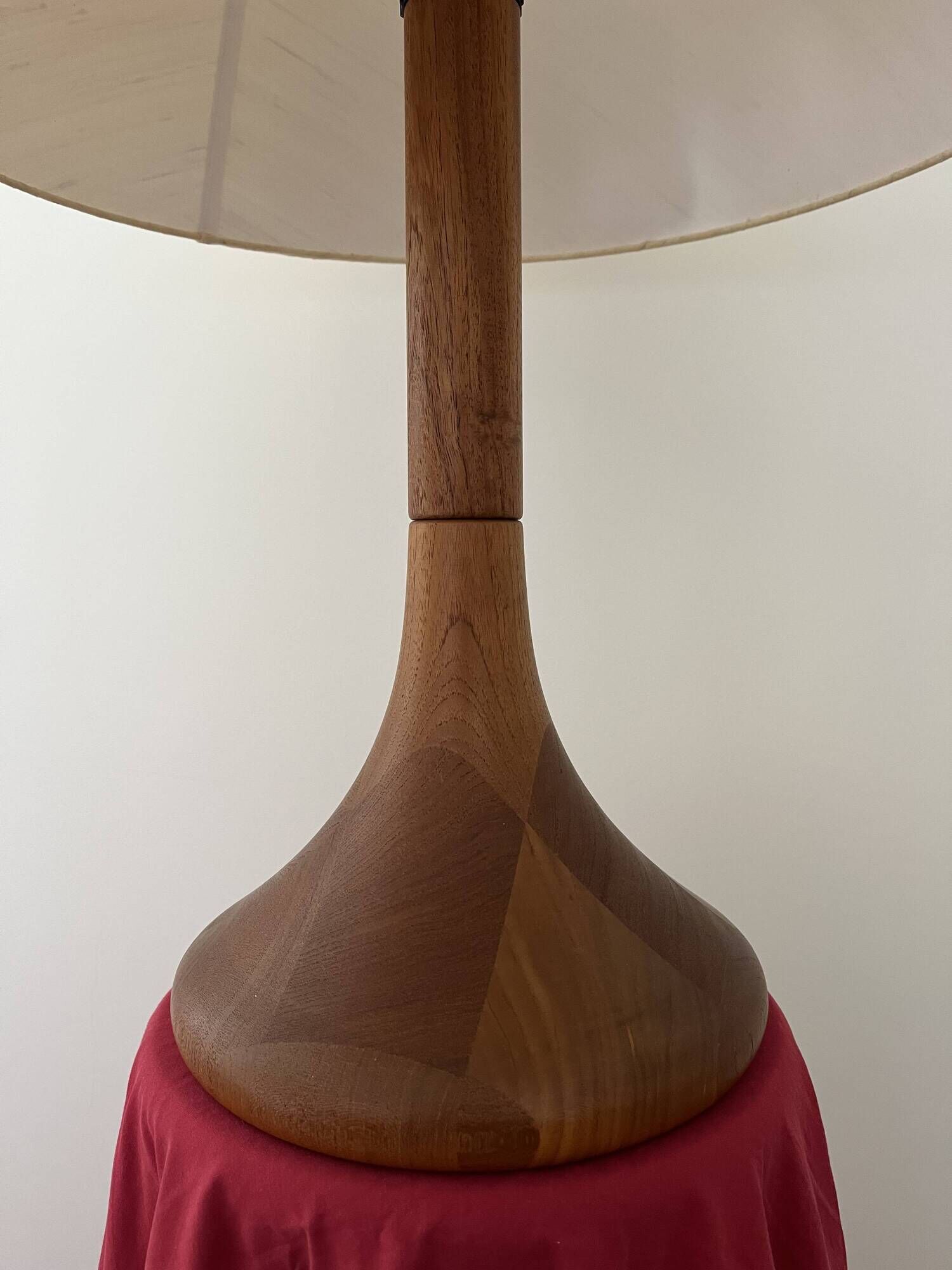 Large teak table lamp for Kirk.