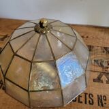 Mother-of-pearl and brass ceiling light