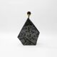 Polygonal black ceramic iridescent lamp 1980s memphis milano light table retro