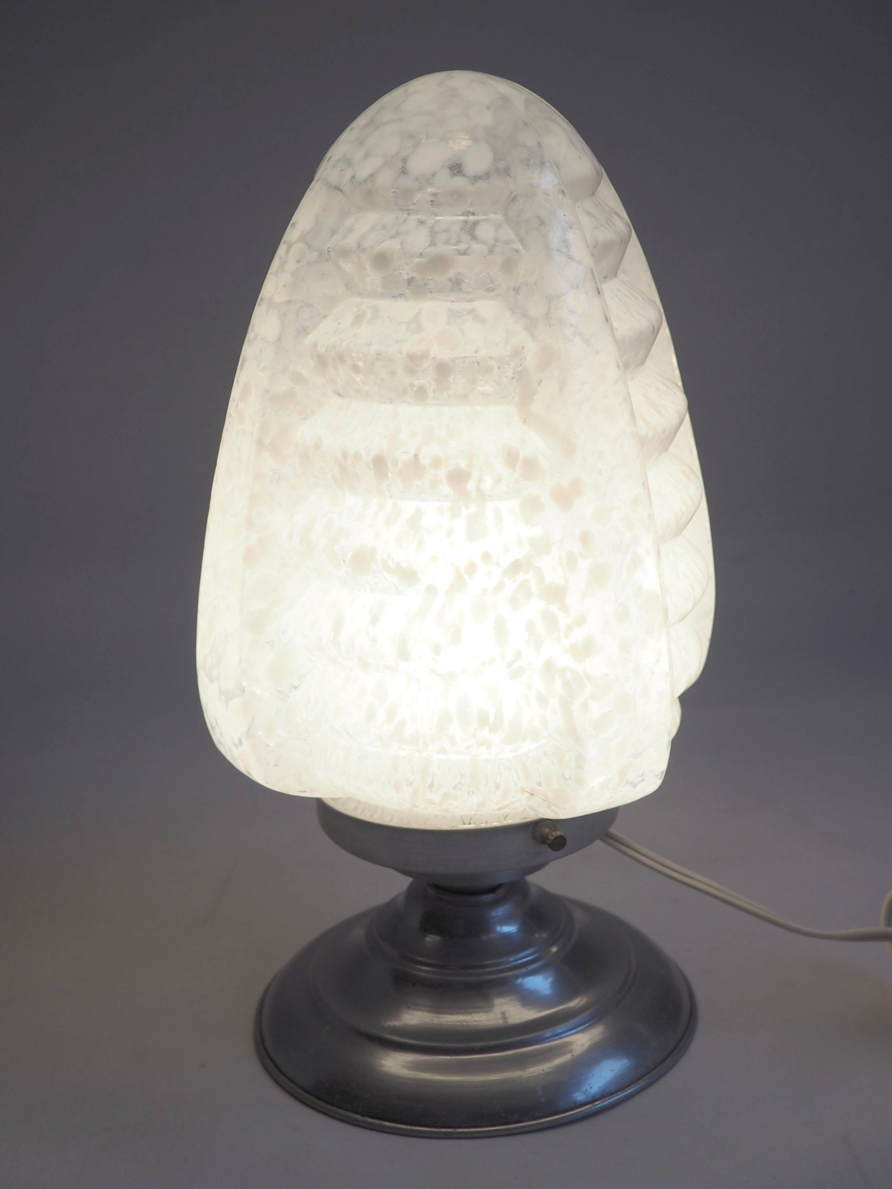 Clichy art deco glass lamp